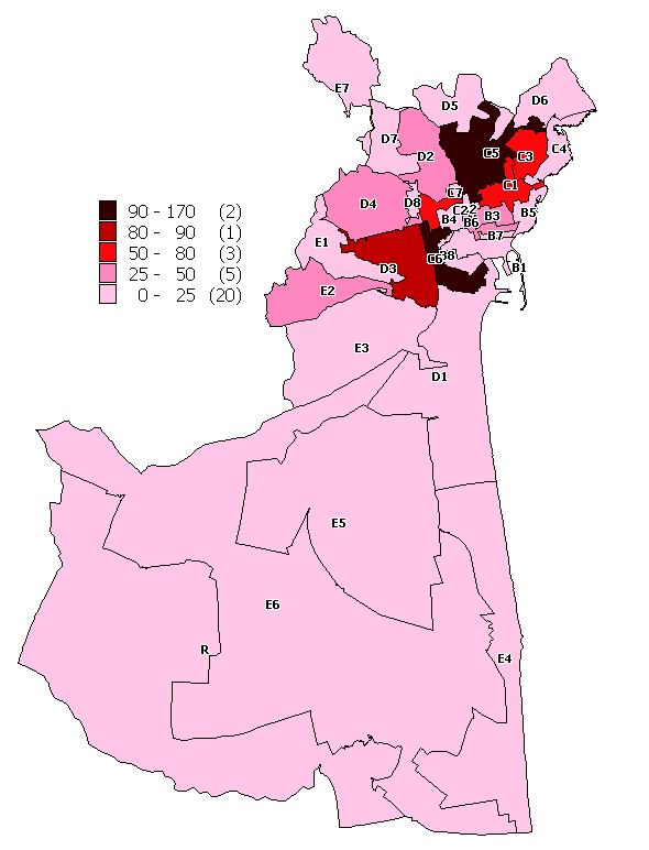 Figura 14: Mappa della distribuzione