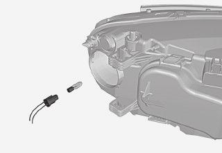 Inserire la nuova lampadina nell attacco e fissarla a scatto. Può essere fissata solo in un modo. Rimontare i componenti nell ordine inverso. 1. Staccare il faro. 2.