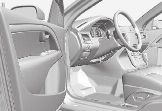 Tendina gonfiabile IC Posto del conducente, automobili con guida a sinistra G021015 G021016 Etichetta SIPS-bag Etichetta dell airbag SIPS posizionata