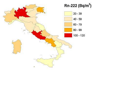 Concentrazione di attività di radon indoor Concentrazione di attività di radon indoor S Monitorare una delle principali fonti di esposizione alla radioattività per la popolazione ** 1992-1993 R -