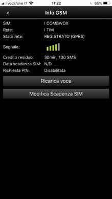 11. RICARICA VOCE + SMS (solo se attivo servizio PREMIUM SIM COMBIVOX) Dalla schermata principale dell app SIMPLYA CLOUD cliccare su Impostazioni e,