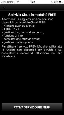 10. ATTIVAZIONE/RINNOVO SERVIZI PREMIUM Quando è attivo il servizio FREE, l attivazione del servizio PREMIUM può essere eseguita cliccando sul pulsante Impostazioni della schermata