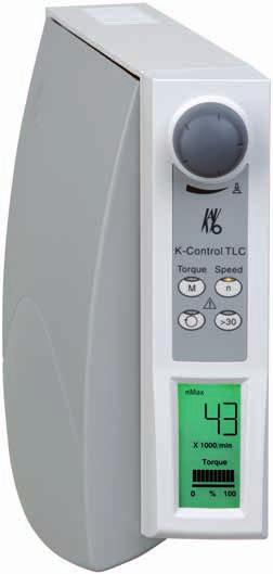 Vantaggi dei dispositivi di comando KaVo K-Control TLC: Un dispositivo di comando per diversi manipoli: passare dall uno all altro semplicemente mediante il riconoscimento automatico del manipolo e