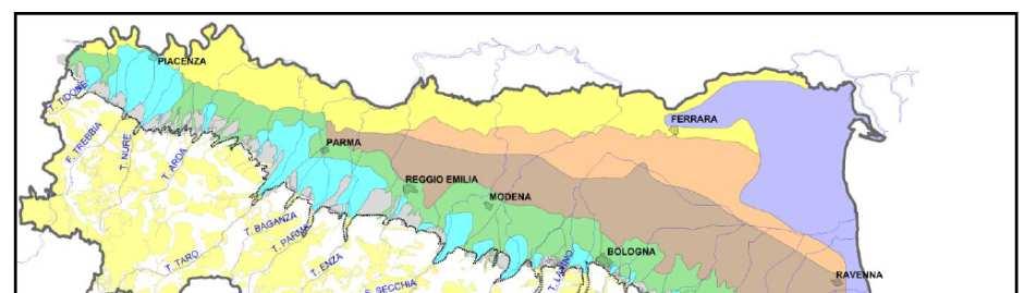 Il modello regionale Emiro II: analisi del bilancio idrogeologico nello spazio CORPI IDRICI SOTTERRANEI