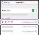 4 Toccare []. Si ascolterà una guida vocale che dice Bluetooth connected (Bluetooth connesso). Suggerimento La procedura sopra indicata rappresenta un esempio.