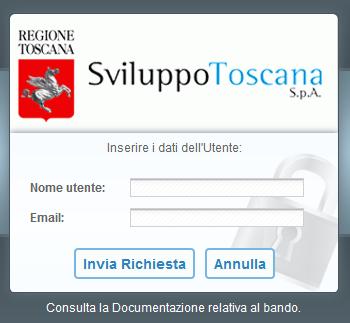 Richiesta nuova password Nel caso che l utente abbia smarrito o dimenticato la password di accesso al sistema, è sempre possibile inviare una richiesta per avere una nuova password specificando il