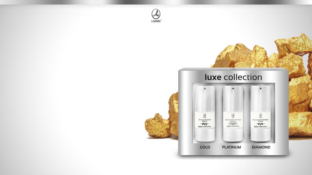 LUXE COLLECTION TREATMENT Un set lussuoso di prodotti specifici, raccomandato per tutte le pelli che hanno bisogno di rigenerazione e trattamento di ringiovanimento intensivi Prolunga il ciclo di