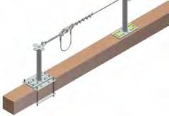 i carichi trasferiti alla struttura di supporto e al tensionamento della fune: a 3 mm