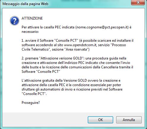 16. Leggere attentamente le informazioni riportate nella finestra sotto e