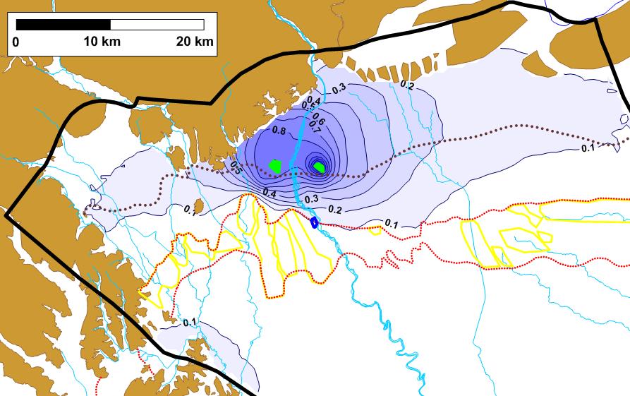 ACQUIFERO FREATICO scenario 4 (S4): intervento di ricarica zona Brenta (a nord di linea di imbocco degli acquiferi