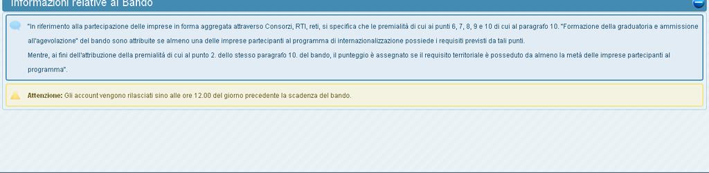 In evidenza il pulsante Allegati domanda (dove troveremo i PDF della domanda di progetto da scaricare, firmare e ricaricare) e