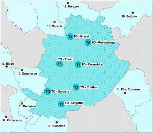 Le centraline di Torino e criteri di localizzazione RETE DI MONITORAGGIO La struttura della rete di monitoraggio di Torino è sostanzialmente adeguata per numero