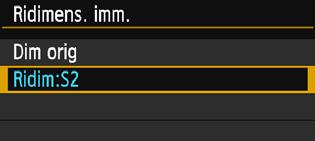 Invio di immagini a un servizio Web 4 Selezionare [Ridimens. imm.]. Se necessario, eseguire la configurazione. Se la destinazione scelta è YouTube, [Ridimens. imm.] non viene visualizzato.