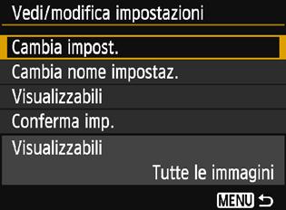 Verifica, modifica o eliminazione delle impostazioni di connessione 4 Verificare o modificare le impostazioni.