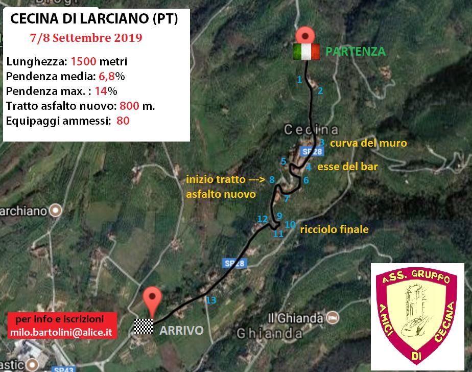 Cecina di Larciano è distante da: Lucca 38 km, 41 minuti di percorrenza Firenze 50 km, 52 minuti di percorrenza Pistoia 13 km, 20 minuti di percorrenza