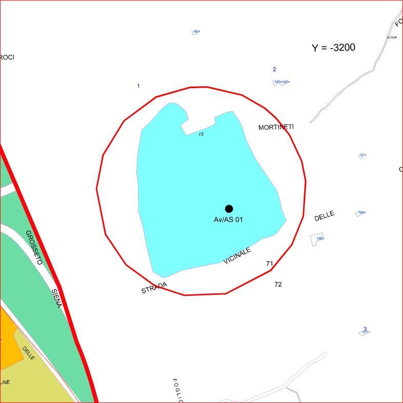 Schede di Valutazione Aree con Ampliamenti UTOE CIVITELLA MARITTIMA - AREA Av/AS 01 ESTRATTO R.U. - scala 1:5000 CAMPO SPORTIVO LOC.