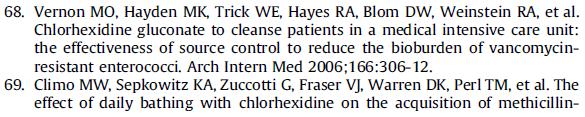 Chlorhexidine Bathing and Health Care Associated