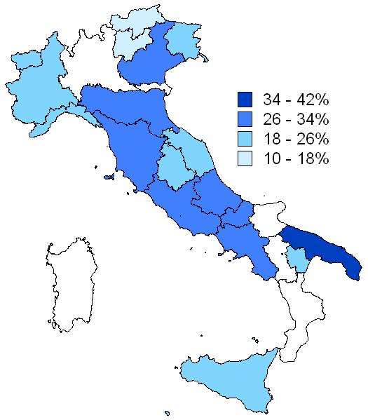 Vaccinazione antinfluenzale 6-7 in persone di 18-64 anni con almeno una patologia cronica AUSL di Modena - PASSI 7 (n=42) 73 Vaccinazione antinfluenzale 6-7 in persone di 18-64 anni con almeno una