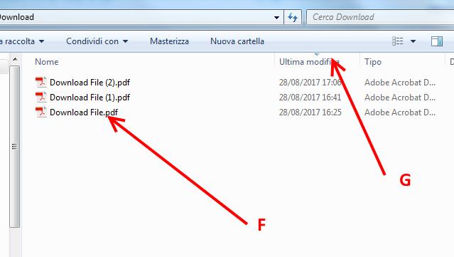 successivi alla prima operazione di unione saranno salvati con il nome Download File(1), Download