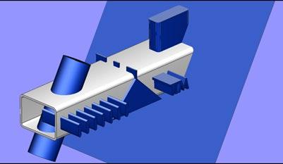 Il software è costituito da tre moduli: Designer 3D Sviluppo tecnologico Gestione della produzione Sviluppo tecnologico Progettato il pezzo, il software crea automaticamente il processo di taglio