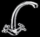 spout. Height: 23,5 cm - Interaxis: 20,5 cm.