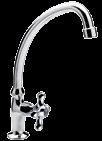 DANIEL RUBINETTERIE MONOACQUA - SINGLE WATER V7202 Rubinetto a muro con canna bassa. Sink tap with lower spout. V7200U Rubinetto a muro con canna superiore a U. Sink tap with upper U spout.