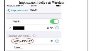 Attraverso il dispositivo dotato di connettività WiFi entrare nelle impostazioni