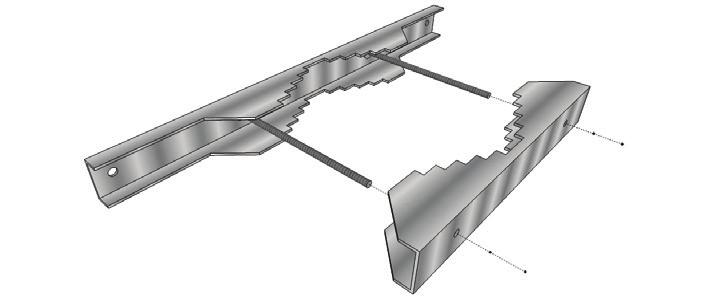 Staffe per fissaggio Mounting brackets Staffa per fissaggio a palo Pole mounting brackets Kit montaggio a palo per Sapphire ( 600 mm).