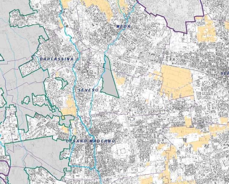 IMMAGINE 3: PTCP PROPOSTO - TAVOLA 7 (Stralcio del territorio compreso fra il PLIS Brianza