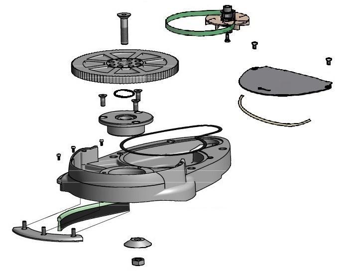 00 - Gruppo conversione nuova trasmissione Edge 0.. Basamento Edge 0mm grigio lavorato nuova tras. ASO.