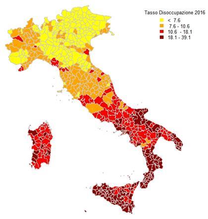 LA GEOGRAFIA DEI SISTEMI LOCALI DEL LAVORO L analisi delle differenze territoriali secondo la geografia dei sistemi locali del lavoro restituisce un quadro non uniforme delle condizioni del mercato