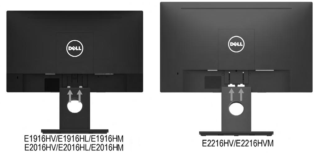 Fissare il supporto montato al monitor: a.