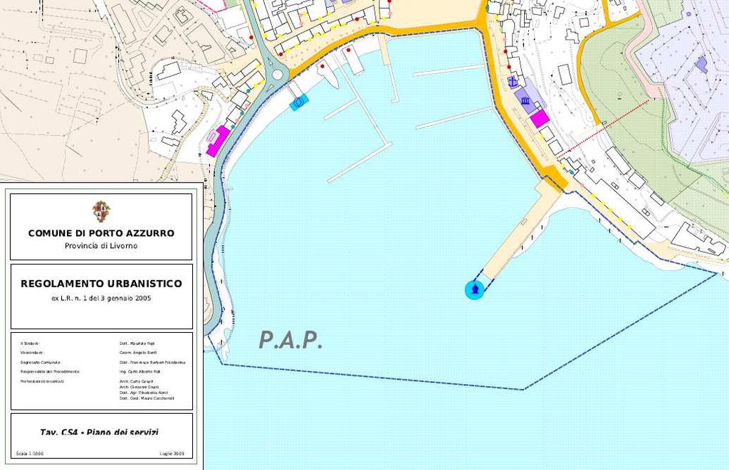 Modifiche da apportare alla cartografia del Regolamento Urbanistico vigente: Tav. n.