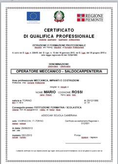 Il sistema di certificazione e attestazione in Regione Piemonte Il sistema di certificazione e attestazione delle competenze in esito ai percorsi di politica attiva è normato da: D.G.R. n. 48 3448 del 06/06/2016.