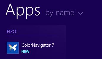 Selezionare "Start ColorNavigator" Windows 8.