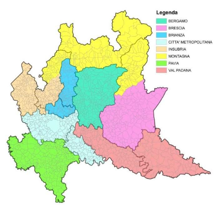 LA PROPOSTA DI RIORDINO DELL AREA VASTA PRESENTATA DA REGIONE LOMBARDIA Definizione aree vaste lombarde : costituzione di