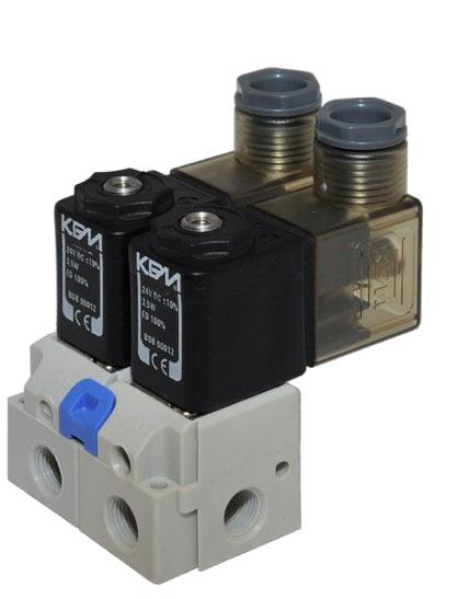 elettrovalvola /-/vie G/ solenoid valve /-/ways G/ Manifold Manifold comando elettropneumatico diretto riposizionamento a molla meccanica SINGLE SOLENOID - DIRECT PILOT SPRING return type senza