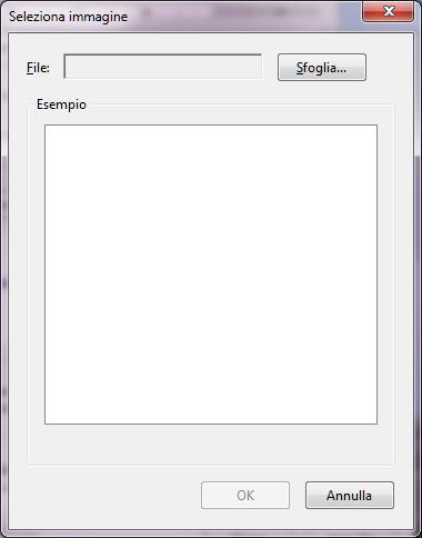 Apparirà la finestra con la quale scegliere il file immagine della
