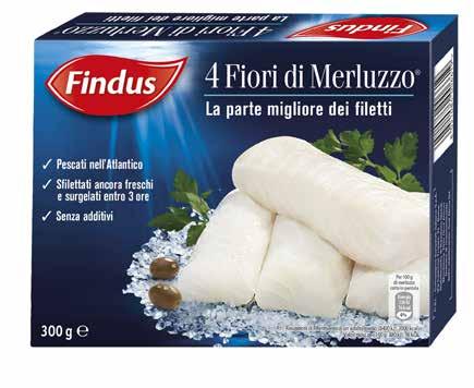 4 Fiori di Merluzzo FINDUS 300 g (al kg