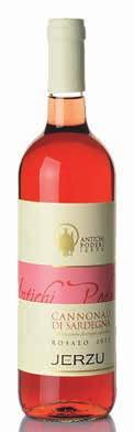 Cannonau rosso, rosato, Monica doc JERZU Antichi Poderi 75