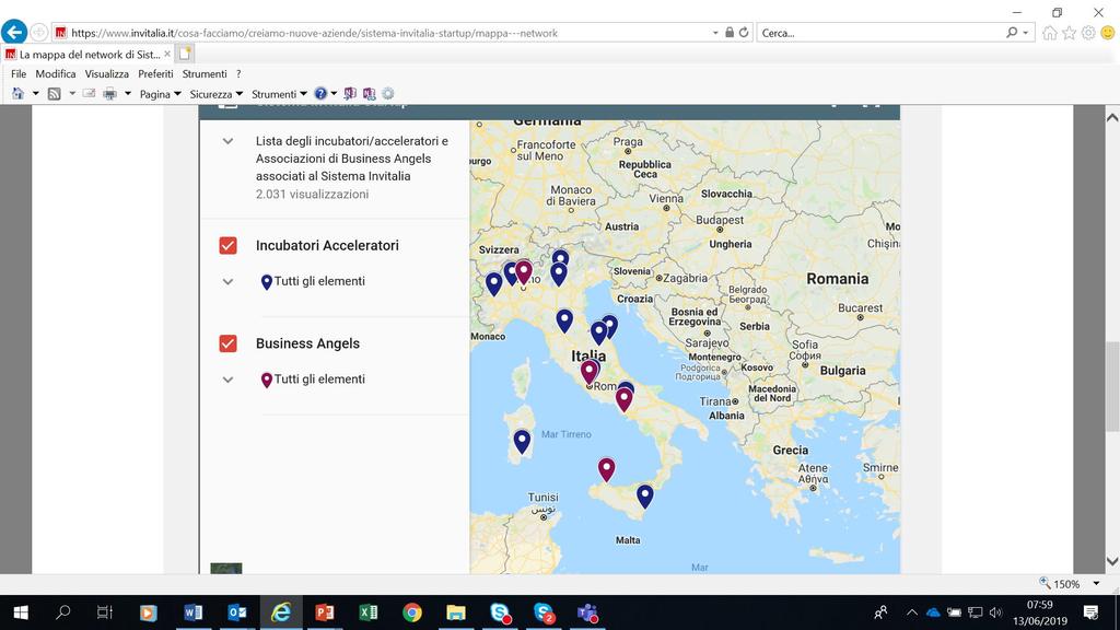 Sistema Invitalia Startup PARTNERSHIP 25 3 Incubatori/Acceleratori di impresa e Altre Realtà che sostengono le nuove imprese e gli innovatori Associazioni di Business Angels