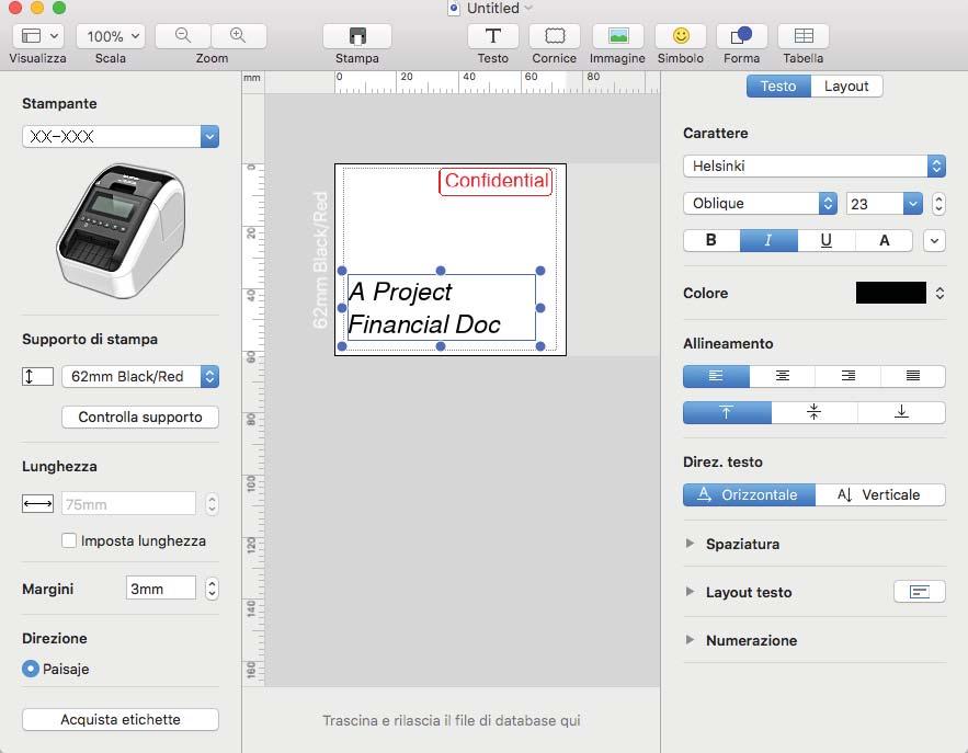 Come utilizzare P-touch Editor Per Mac 6 Avvio di P-touch Editor 6 Fare doppio clic su [Macintosh HD] - [Applicazioni] e quindi sull'icona dell'applicazione [P-touch Editor].