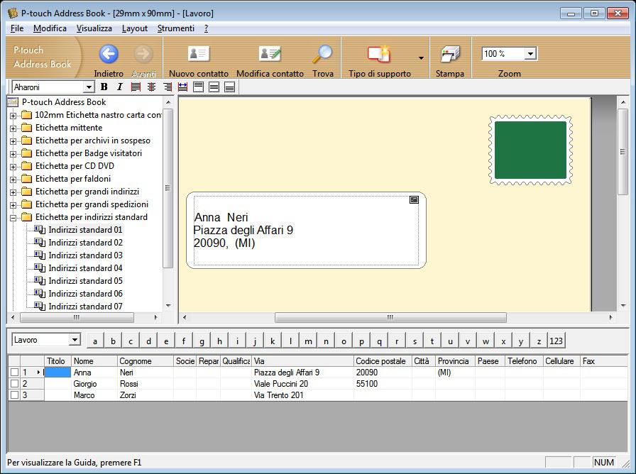 Come utilizzare P-touch Editor Finestra di layout 6 La finestra di layout è composta dalle otto seguenti sezioni: 1 2 3 4 5 6 6 7 8 1 Barra dei menu I comandi sono suddivisi in ciascun menu (File,