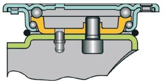 -Doppio perno imbullonato per assemblaggio forcella. -Frenature integrale a pedale, con molle di azionamento freni in acciaio inox AISI 301. -Very thick, pressed stainless steel AISI 304 components.