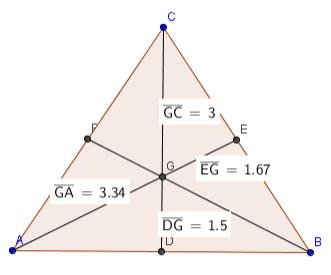 La mediana di un triangolo è il segmento che unisce un vertice con il PUNTO MEDIO del lato opposto.