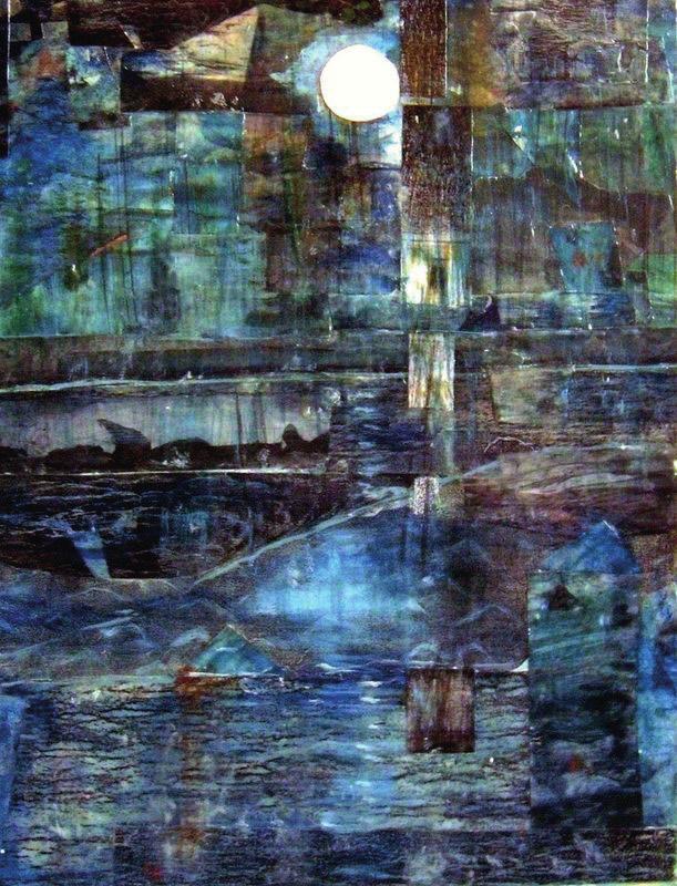 Marea di luna Tecnica: Olio e papier