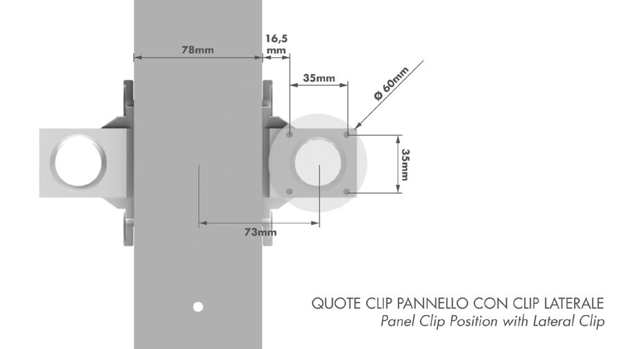 Posizione fori con clip laterale /