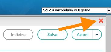 Prima di concludere, salvare gli inserimenti cliccando su SALVA, quindi chiudere cliccando sull icona X.