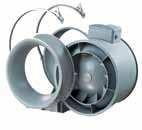 .. Ventilatore centrifugo assiale per installazione da canale con attacchi aeraulici in linea adatto sia per immissione che per estrazione 6 taglie con portata fino a 2.