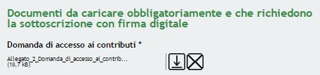 Nell area Documentazione da allegare alla presentazione della domanda effettuare l upload a sistema della documentazione richiesta.